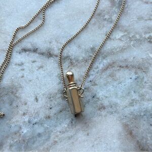Vintage Goldtone Perfume Pendant Necklace
